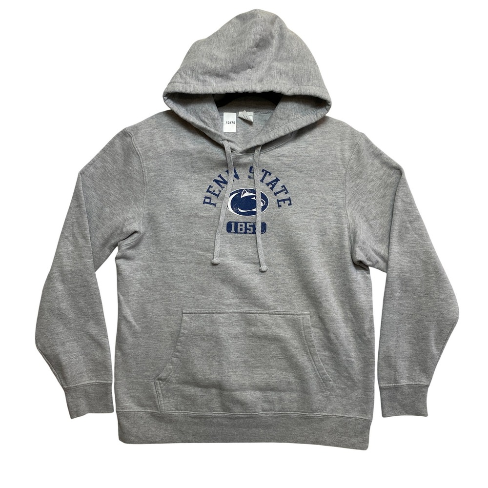 Penn State Hoodie Mens M Grey Nittany Lions 1855 Graphic Pullover Sweatshirt